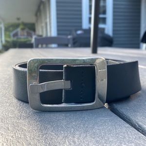 Express black leather- belt flexible
